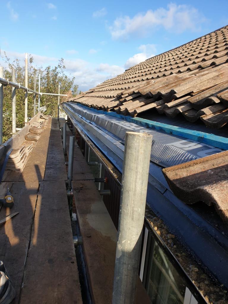 Roof repair work